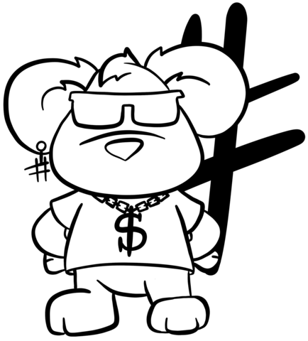 Cool Mouse Coloring Page